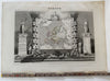 European continent 1845 decorative pictorial map w/ cherubs statues vignettes