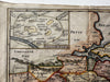 Ancient Greece Hellas Athens Achaia Boeotia 1711 decorative vignette antique map