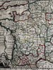France Justice 1729 Chiquet charming decorative antique miniature hand color map