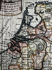 Holland Low Countries Nederland 1759 Charming miniature engraved map hand color