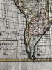 South America continent 1809 charming miniature engraved map with hand color
