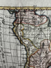 South America continent 1809 charming miniature engraved map with hand color