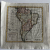 South America continent 1809 charming miniature engraved map with hand color