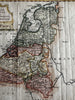 Dutch Netherlands Seven United Provinces 1770 Charming miniature map hand color