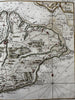 Isle of Wight England 1760s Bellin coastal hand color island map