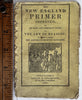 New England Primer Improved 1839 Phila. Children’s rare chapbook w/ woodcuts