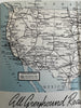 NY 1939 World’s Fair Greyhound Bus birds-eye view map tourist brochure