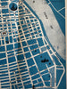 Cambodia Phnom Penh pictorial city plan map c.1950-67 tourist brochures