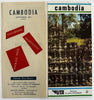 Cambodia Phnom Penh pictorial city plan map c.1950-67 tourist brochures