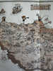 Catalina island California cartoon map c.1933 scarce tourist brochures steamship