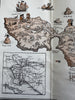 Catalina island California cartoon map c.1933 scarce tourist brochures steamship