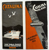 Catalina island California cartoon map c.1933 scarce tourist brochures steamship