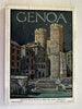Genoa Italy c1930’s art deco Tourist brochure w/ folding city plan map