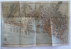 Genoa Italy c1930’s art deco Tourist brochure w/ folding city plan map