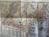 Genoa Italy c1930’s art deco Tourist brochure w/ folding city plan map