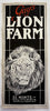 El Monte California Gay’s Lion Farm c.1925 near LA rare pocket brochure movies