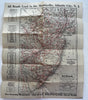 Hotel Monticello Atlantic City New Jersey 1922 Auto Road map rare early highway