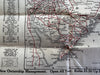 Hotel Monticello Atlantic City New Jersey 1922 Auto Road map rare early highway