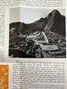 Machu Picchu Peru South America c.1948 color tourist art deco promo booklet