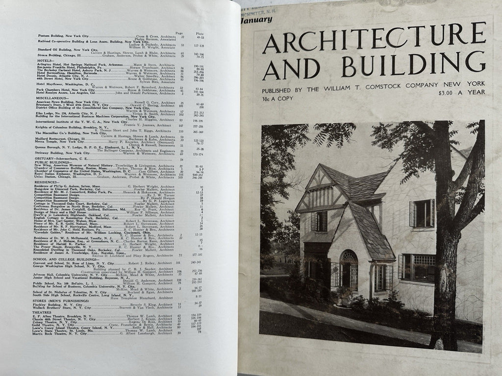 Architecture construction Building magazine 1925 w/ 12 issues Jan-Dec. many pics