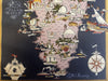 Corsica France Italia Italy 1941 charming color cartoon map Nicouline art