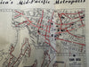 Honolulu Hawaii 1958 large detailed visitors map pictorial symbols inset plans