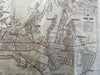 Honolulu Hawaii 1958 large detailed visitors map pictorial symbols inset plans