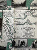 St.Paul Minneapolis Twin Cities c.1930 MN cartoon maps w/ photos surrounding