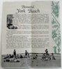 York Beach Maine 1930-40 tourist brochure picto-map panorama Short Sands Nubble