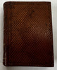 German Folk Song book diced leather 1857 Philadelphia near miniature rare book