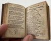 German Folk Song book diced leather 1857 Philadelphia near miniature rare book