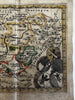 Germany Bavaria Franconia region coats of arms 1633 Salzburg rare miniature map
