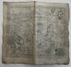 Germany Bavaria Franconia region coats of arms 1633 Salzburg rare miniature map