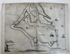 Veere city plan Holland Netherlands 1673 Priorato scarce engraved folio map