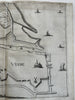 Veere city plan Holland Netherlands 1673 Priorato scarce engraved folio map
