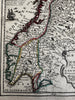 Norway sea monsters ship Scandinavia coast 1719 Chiquet attractive antique map