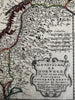Norway sea monsters ship Scandinavia coast 1719 Chiquet attractive antique map