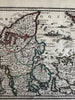 Kingdom of Denmark sea monster 1719 Chiquet attractive engraved antique map