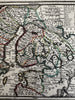 Sweden Finland Livonia Muscovie 1719 Chiquet attractive engraved antique map