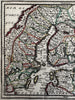 Sweden Finland Livonia Muscovie 1719 Chiquet attractive engraved antique map