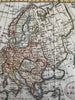 Europe as of 1828 huge Poland Turkish attractive hand color engraved antique map