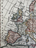 Europe as of 1828 huge Poland Turkish attractive hand color engraved antique map