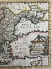 Hungary Hungarian Empire Greece 1758 attractive hand color engraved antique map