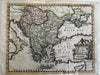 Hungary Hungarian Empire Greece 1758 attractive hand color engraved antique map