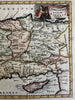 Turkey Natolia Cyprus 1711 cherub vignette attractive hand color antique map