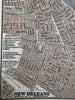 New Orleans city plan rare 1853 Ensign charming miniature hand color map
