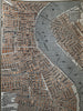 New Orleans city plan rare 1853 Ensign charming miniature hand color map