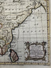 India Hindoostan Great Mogol Empire seat of war 1799 map hand colored