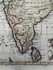 India Hindoostan Great Mogol Empire seat of war 1799 map hand colored