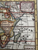 Africa continent 1788 rare Italian engraved hand colored miniature map